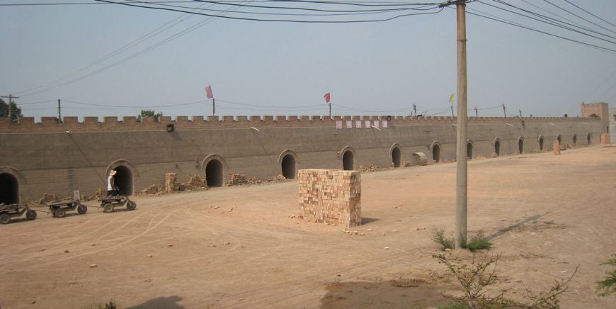 Jun.2013 mud brick factory in Uzbekistan