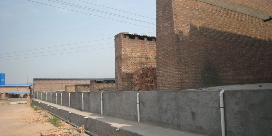 Jun.2013 mud brick factory in Uzbekistan