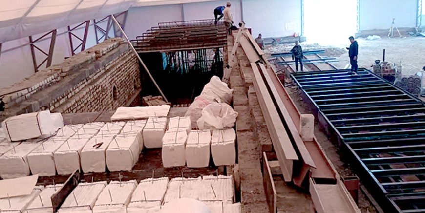 Feb.2022 vollautomatische TONZIEGEL-PRODUKTIONSLINIE IN Tadschikistan