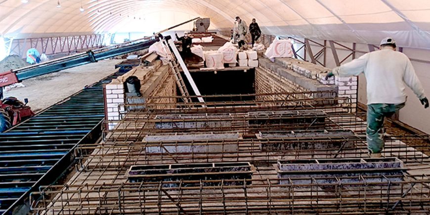 Feb.2022 vollautomatische TONZIEGEL-PRODUKTIONSLINIE IN Tadschikistan